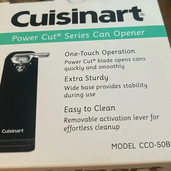 Cuisinart Power Cut Black Can Opener -One Touch Operation - Picture 5 of 8